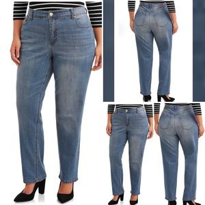 Terra & Sky Women’s Repreve Classic Straight Leg Jeans